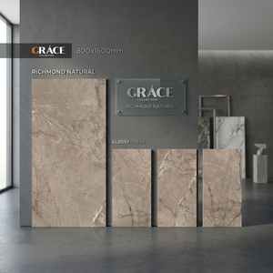 Travertine Silver 800x1600mm Glossy Porcelain Floor And Wall Tiles Natural Stone Design 80x160cm - Product Image 4