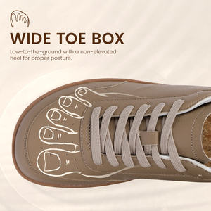 أحذية رياضية جلدية سوداء بسيطة برباط، مفتوحة من الأمام، بدون كعب، أحذية حافية القدمين - Product Image 3