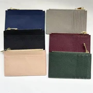 Pu cuir fait à la main porte-carte crédit banque Id affaires porte-monnaie hommes femmes 6 poches haute qualité porte-carte de visite portefeuille - Product Image 4