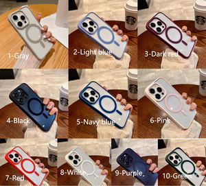 Cubiertas magnéticas económicas para teléfonos móviles Cubiertas de varios colores para teléfonos celulares Cubiertas de acrílico para iPhone Pro Max <span class=keywords><strong>Samsung</strong></span> Ultra - Product Image 6