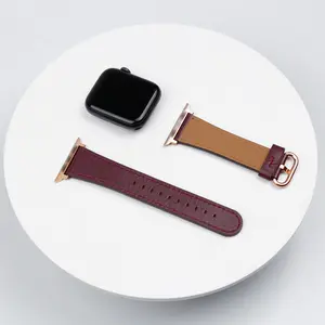 Apple Watchストラップに最適レザートップレイヤー牛革レディースApple Watchシリーズレザーストラップ卸売在庫あり