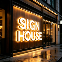Letras de Canal Metálicas 3D con Iluminación Frontal y Trasera Personalizadas, Letrero Luminoso para Pared, Logotipo Comercial, IP65 Impermeable, para Empresas y Hospitales