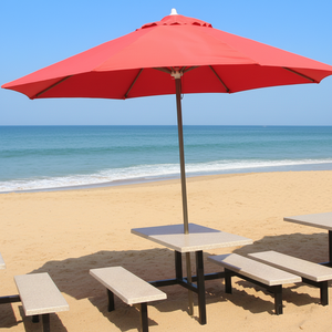 Parasols <span class=keywords><strong>de</strong></span> patio extérieurs modernes en <span class=keywords><strong>bois</strong></span> pour hôtels, parcs, cafés - rayon <span class=keywords><strong>de</strong></span> 1,35 m - Product Image 1