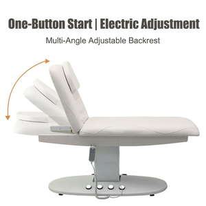 Luxury Golden Base Electric Beauty Bed Leather Massage Bed Salon Facial Eyelash Lash Bed With Lights - Product Image 4