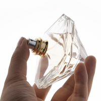 Nouveau flacon de parfum vide de 75ml 2022 en forme de diamant, vaporisateur de parfum personnalisé