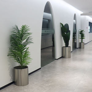 Macetas y jardineras <span class=keywords><strong>de</strong></span> metal <span class=keywords><strong>para</strong></span> jardín, grandes, redondas, baratas, blancas, fabricante a la venta - Product Image 5