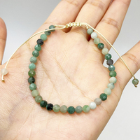 Bracelets de perles de pierre de cristal de guérison à facettes faites à la main réglables pour femmes