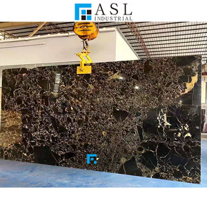 Carreaux de marbre noir de Portoro/Porto d'<span class=keywords><strong>Athènes</strong></span> avec veines dorées/dorées, revêtement mural en marbre brillant noir et or - Product Image 3