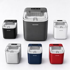 Machine à glaçons compacte de comptoir avec fonction d'auto-nettoyage, machine à glaçons portable de type balle, couleur personnalisable disponible pour la maison, le bureau, le bar - Product Image 1
