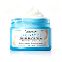 Crème réparatrice de barrière à 5 céramides, hydratant pour le visage avec acide hyaluronique et Centella, apaise les rougeurs, anti-âge