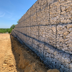 XBY ASTM A975 6x2x0.3m Galvanisé Gabion Matelas 60x80mm Gabion Paniers <span class=keywords><strong>2</strong></span>.2mm PVC Enduit Fer Treillis Matelas - Product Image 3