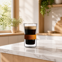 Tasse en verre borosilicate à double paroi, verre à whisky, verre highball, verrerie en cristal, tasse à café, verre à bière de haute qualité, directement des fabricants
