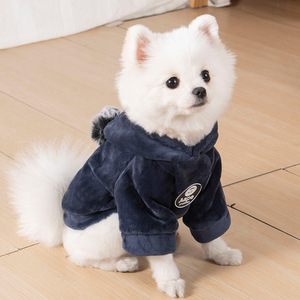 Vêtements pour chiens en coton écologique imprimé automne-hiver, Teddy, Bichon, Pomeranian, Bouledogue français, taille L, sweat-shirt, vente en gros - Product Image 4