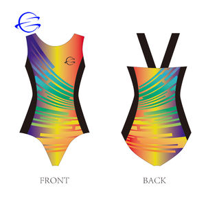 <span class=keywords><strong>Justaucorps</strong></span> de gymnastique pour filles à manches courtes, tenue de danse sexy en métal, ensemble de string, utilisation pour la performance, fabriqué en spandex, technologie de sublimation - Product Image 5