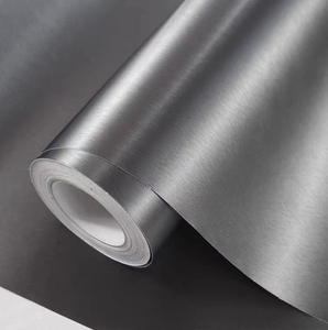 Papel de contacto de acero inoxidable de metal <span class=keywords><strong>blanco</strong></span> para refrigeradores y otros <span class=keywords><strong>muebles</strong></span>, papel tapiz de película de <span class=keywords><strong>vinilo</strong></span> autoadhesivo - Product Image 5