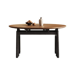 Juego de mesa y sillas de comedor extensible de madera maciza de 4 piezas, moderno y minimalista, para comedor - Product Image 5