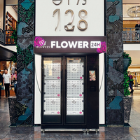 Distributeur Automatique de Fleurs | Machine Distributrice de Fleurs en Libre-Service | Boutique de Fleurs Extérieure Tactile | Bouquet de Fleurs Fraîches