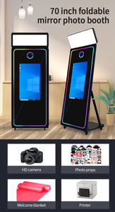 Nouvelle marque Photomaton à écran tactile de 70 pouces avec <span class=keywords><strong>cadre</strong></span> LED, contrôle par application logicielle gratuite, appareil photo et imprimante - Product Image 5