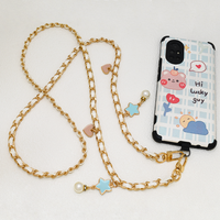 Buatan kustom DIY rantai ponsel dengan liontin multifungsi rantai Crossbody casing ponsel Aksesori rantai panjang 1m/1.2m