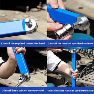 Bộ dụng cụ sửa chữa ô tô đa năng Universal Dynamics với đầu nối 1/2\", 1/4\", 3/8\" và cờ lê lực mở rộng kiểu ratchet dùng cho không gian chật hẹp - Product Image 5