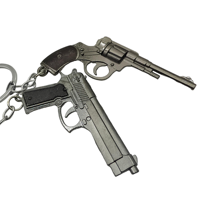 Porte-clés mousqueton en alliage de zinc Jedi Survival, modèle de pistolet à signal P92, pendentif revolver, simplicité moderne, étanche, tendance mode