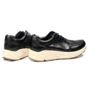 Dad Shoes Men Leather Perforated Breathable Lace Up <b>Round</b> <b>Toe</b> Casual Low <b>Heel</b> Sporty Style Brown - Product Image 4