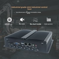 Intel I3 I5 I7 komputer CPU ganda, komputer kontrol industri tanpa kipas kotak tertanam PC 8GB RAM 128GB SSD