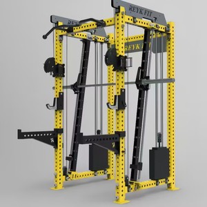 Estación <span class=keywords><strong>de</strong></span> Gimnasio Multifuncional con Máquina Smith <span class=keywords><strong>para</strong></span> Ejercicios <span class=keywords><strong>de</strong></span> <span class=keywords><strong>Brazos</strong></span>, Espalda, Piernas y Pecho con Soporte <span class=keywords><strong>de</strong></span> Acero y Espuma - Product Image 1