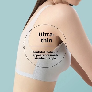 Summer Ultra-Thin Ice Silk Seamless <strong>Bra</strong> for Women Plus Size Large Busts 3/4 Cup Breathable Wireless Anti-Sagging <strong>Removable</strong> <strong>Pads</strong> - Product Image 1