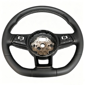 Volant en cuir personnalisé pour VW <span class=keywords><strong>Golf</strong></span> <span class=keywords><strong>R7</strong></span> 5 7.5 R MK6 MK7 Passat B8 GTI TDI Tiguan Polo CC - Product Image 3