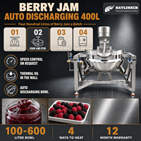 Cuve Automatique de Cuisson pour Confitures et Sauces 400L Électrique SUS304 Vitesse d'Agitation Réglable Baies Malaxage
