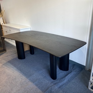 Muebles Modernos para el Hogar, Mesa de Comedor de Madera Lacada en Roble con Aspecto Orgánico Minimalista para Casa - Product Image 2