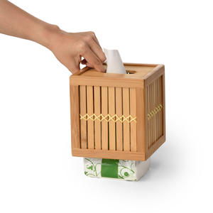 Vente directe des fabricants Porte-mouchoirs en bambou Nouveau produit Porte-mouchoirs en papier - Product Image 1