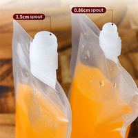 Portable Voyage Rechargeable Vide Squeeze Pouch Rechargeable Stand-up Vide Emballage Sacs Liquide En Plastique Transparent Vide Emballage