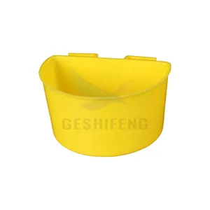 Parrot Canary Food Cup 10.8*7.4*6.3cm China Plastic Bird Seed Food Bowl Green Yellow Pigeon Food Box Bird Feeder