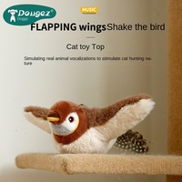 Jouet en peluche authentique Sparrow pour chien et chat, jouet d'oiseau électrique sonore et vibrant, auto-amusant, simulation de poisson qui bouge les ailes