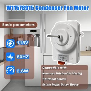 W11578915 W10522629 Moteur de ventilateur de condenseur de <span class=keywords><strong>réfrigérateur</strong></span> compatible avec les réfrigérateurs Whirlpool Ken-more KitchenAid Maytag <span class=keywords><strong>Amana</strong></span> - Product Image 4