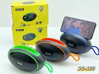 Enceinte Bluetooth portable sans fil SG100, nouvelle version, moins chère, avec basses stéréo, caisson de basses actif, radio FM, musique HiFi, super basses BT