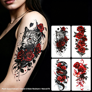 Tatuajes Temporales Impermeables y Seguros para Adultos, Hombres y Mujeres, Tatuajes de Arte Corporal No Tóxicos para Uso Diario, Fiestas y Festivales - Product Image 2