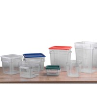 Récipients de stockage d'aliments carrés de 12 qt pour la réfrigération de cuisine Fournitures d'hôtel et de restaurant sans couvercles