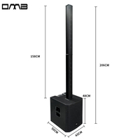 IPX2000 1200W Line Array Haut-parleurs de colonne alimentés par audio professionnel Subwoofer actif Amplificateur dsp de puissance de classe D intégré