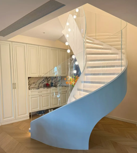 سلم حلزوني شهير حديث من فوشان مع درابزين زجاجي سلم متين-درج جاهز للتركيب - Product Image 5