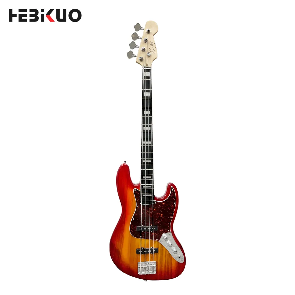 2023 HEBIKUO Wholesale Factory Price Cheap Beginner Basswood 20 Frets electric bass guitar