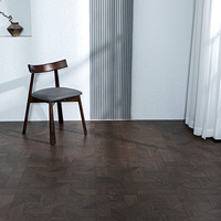 Parquet en bois foncé artistique multicouche de qualité européenne pour espaces commerciaux de luxe