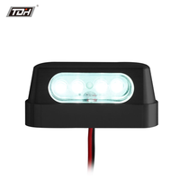 Feu arrière de moto 4 LED blanc homologué E8 12V IP65 étanche ABS noir – Remplacement direct usine