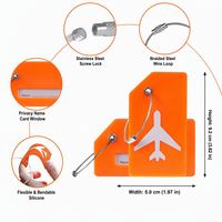 Étiquette de bagage en silicone 3D PVC personnalisée avec logo, de haute qualité, promotionnelle et mignonne