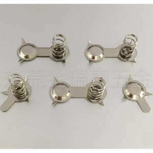 JRH-008 ขั้วต่อสปริงแบตเตอรี่เครื่องทำโฟม 12x12 26x12 แบบเจาะรู เหล็ก สแตนเลส ทองเหลือง นำไฟฟ้าได้ - Product Image 2