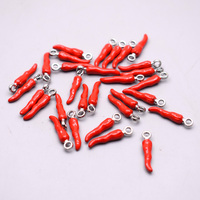 Pendentifs et Breloques Poivron Rouge en Alliage Métallique, Plusieurs Tailles, pour Fabrication de Bijoux, DIY Colliers, Bracelets et Accessoires