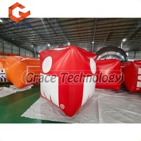 Bouée cube gonflable en PVC personnalisée bouée carrée de sports nautiques pour les marqueurs de bouée gonflable de course de natation