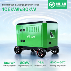 Ruisu 106kWh 80KW Schnellladegerät LiFePO4-Batterie 230Ah Flüssigkeitskühlung Mobiler Energiespeicher Hybrid-Solarstrom EV-Stromsystem - Product Image 3